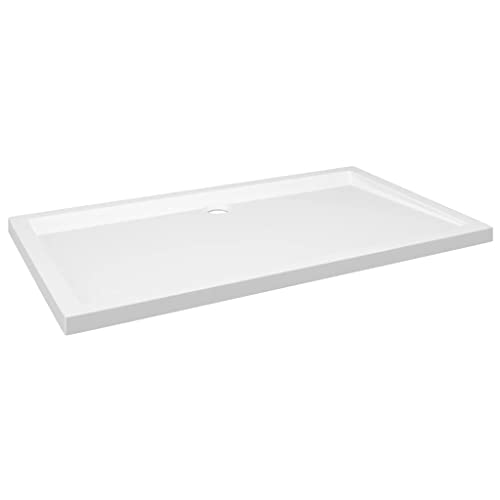 vidaXL Plato de Ducha Rectangular Placa Receptor Cuarto de Baño Aseo Inodoro Resistente a Arañazos Manchas Antideslizante ABS 70x120 cm