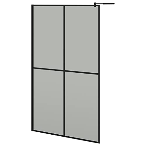 vidaXL Mampara de Ducha Accesible Baño Cuarto Accesorios Corredor Tocador Habitación Aseo Armario Decoración Bañera Vidrio Templado Oscuro