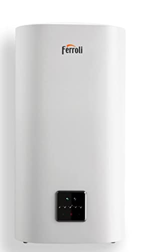 Ferroli TITANO TWIN GRZ54DKA Calentadores de agua eléctricos delgados compactos de doble tanque con wifi - inalámbrico - wi-fi (50 litros)