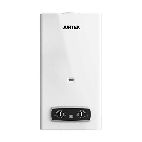 Calentador de Agua de Gas Natural, JUNTEK JCAH-11 eco 11L 22KW Calentador de Agua Instantáneo Interior para Hogar Ducha