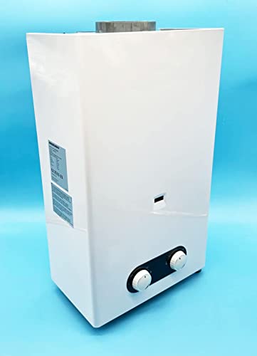 Calentador de Agua a Gas Butano 10 Litros | Diseño Slim | Calentador Domestico | Bajas Emisiones de NOx | Atmosférico