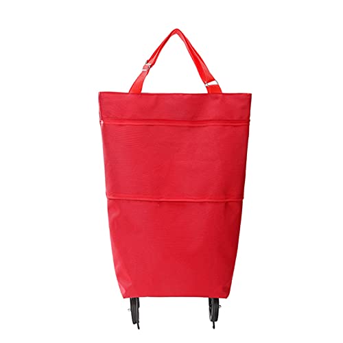 Carro Compra Bolsa de compras plegable con ruedas Carrito de doble rodamiento de ruedas de carga UTILIDAD DE COMPRAS Lavandería Supermercado Equipaje Carro de Compra/ Carrito de Compra ( Color : Q 4 )