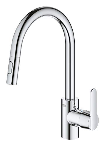 GROHE Start Curve, Grifo de cocina (caño alto, forma en C, menor consumo de agua), cromo, 31554001