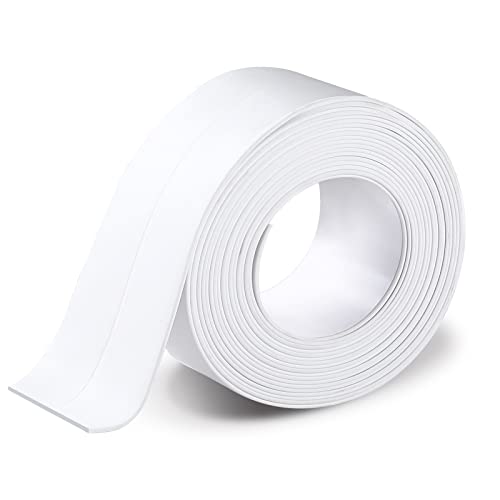 Romon Cinta Selladora Impermeable,Cinta Impermeable Autoadhesiva para Baño Bañera, Cocina, Fregadero y Pared, Prueba de Moho (Blanco，3.8cm*3.2M)