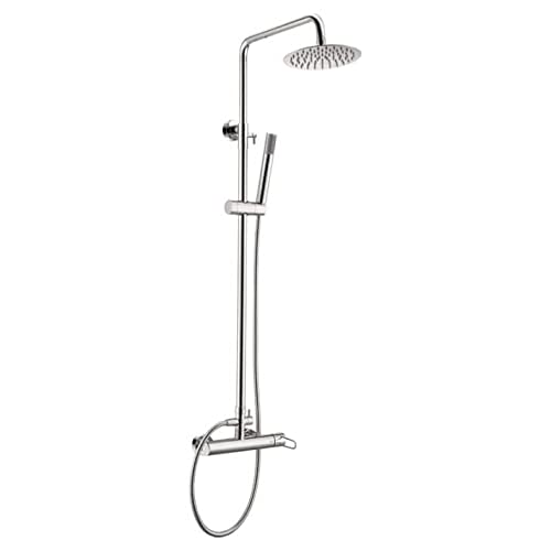 IMEX - Barra de ducha , columna conjunto de ducha monomando - SERIE MILOS BDY027 Acabado cromado