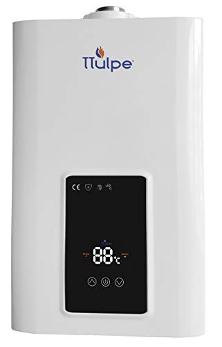 TTulpe TTCM1325 C-Meister 13 N25-Calentador de baño instantáneo, estanco con Ventosa, Gas Natural ErP/Low NOX, 230 V, Blanco