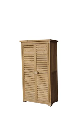 Gardiun KNH1105 - Caseta Armario Emmy 87x46,5x160 cm Madera para Exterior