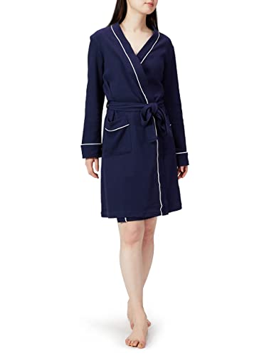 Amazon Essentials Bata Media Ligera con Diseño Gofrado (Disponible en Tallas Grandes) Mujer, Azul Marino, L