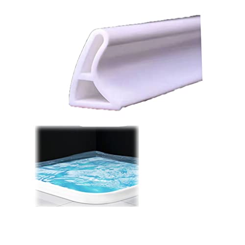 RDBSMGX Barrera de Ducha Plegable Silicona Hueca Barrera de Agua Barrera de Ducha con Diseño de Surcos Curvos Umbral de Ducha Separación en Húmedo Y Seco Baño Y Cocina Accesible en Silla de Ruedas