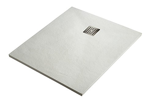 Plato de Ducha Resina Sintextone Mod. Pacifico Blanco Ral 9003 70 cm Ancho (70x70, BLANCO)