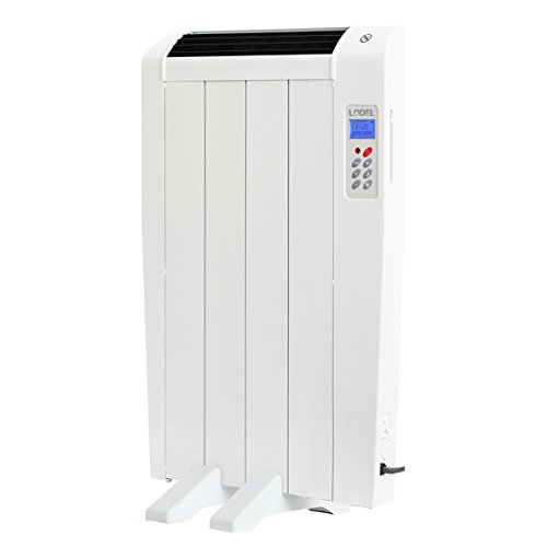 LODEL RA4 | Emisor Térmico Bajo Bajo Consumo | 600W | 4 Elementos de Aluminio | Hasta 8m2 | Calentamiento Rápido | Programable | Mando a Distancia | 3 Modos | Incluye patas y soporte para pared.