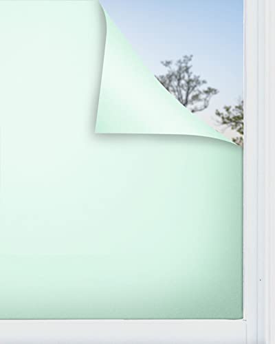 Panorama Vinilo para Ventanas Adhesivo Verde 60x100 cm - Vinilo Opaco para Cristal - Pegatina Privacidad - Vinilo para Ducha - Vinilo Translúcido para Cristales - Pegatinas Decorativas Ventana