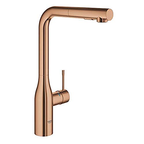 Grohe Essence New - grifo monomando fregadero L-caño ducha dual - Warm Sunset