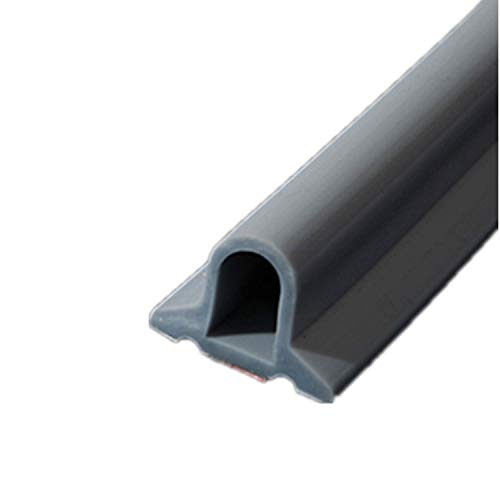 Sellado de silicona para puerta de baño o cuarto de baño con junta de suelo de ducha para evitar el desbordamiento de agua | Tira impermeable autoadhesiva y plegable impermeable (70 cm, gris)