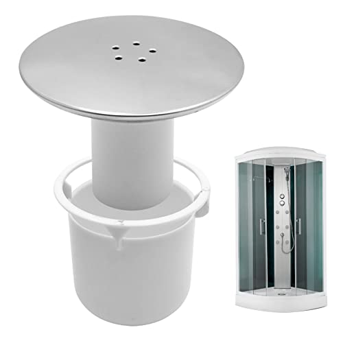 Cubierta de desagüe de ducha, reemplazo de tapa de desagüe de ducha Abs, tapa de trampa de residuos de ducha de 115 mm Desagüe de piso antiolor y antibloqueo - desagüe de piso desmontable (blanco)