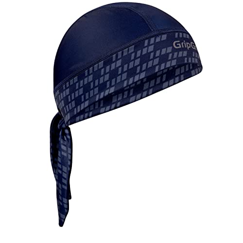 GripGrab Bandana Protección UV Sotocasco Gorra de Ciclismo Transpirable Pañuelo Sudor Cabeza en 8 Colores Calentadores Babeza, Adultos Unisex, Azul Marino, Talla Única