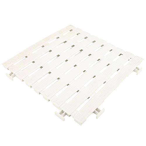 Demeras Baldosas de garaje, alfombrillas de piscina para suelo, material de PVC duradero y resistente al desgaste y respetuoso con el medio ambiente para la ducha de la piscina