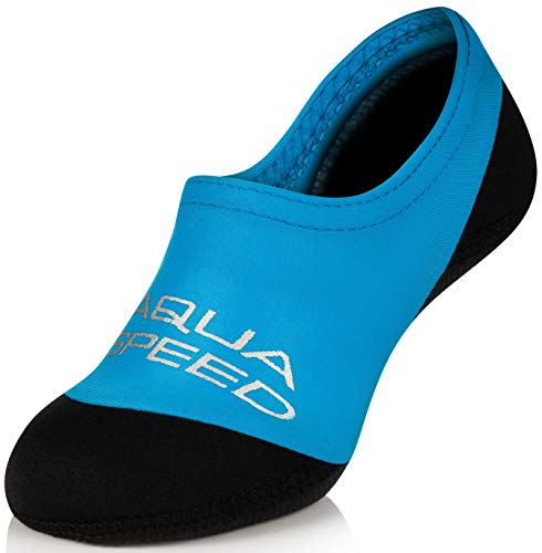 Aqua Speed Neo Socks Calcetines para Niños | Calcetines de Neopreno | Hijos | Suela Antideslizante | Elásticos | Fácil | Color 01 / Azul | Tamaño: 20/21