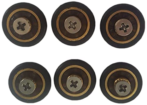 Ruedas con rodamientos para repuesto de mampara de ducha corrediza, 6 unidades, 20 mm de diámetro con tornillo M4. Tornillos incluidos