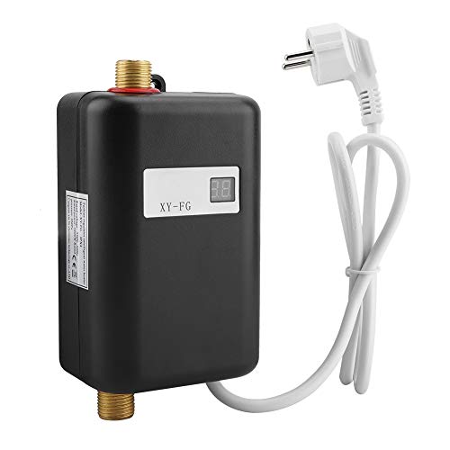 Mini calentador de agua, 3800W 220V Calentador de agua instantáneo eléctrico System de agua caliente de la ducha sin tanque para Cocina Baño