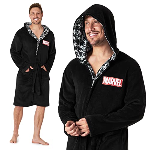 Marvel Bata de Casa de Hombre, Albornoz Hombre Forro Polar S - 3XL, Regalos para Hombre (M)