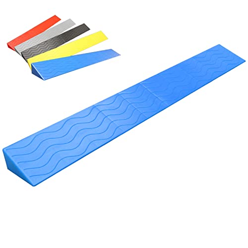 Rampas para Silla de Ruedas Escaleras Ducha 10 cm – Rampa para Bordillos Acceso Minusválidos y Personas Mayores con Sillas, Andadores, Motos, Perros (5 Colores) ( Color : Blue , Size : 100*20*9.5cm )