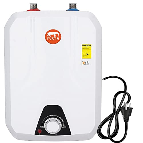 Calentador de agua eléctrico de mini tanque fvstr, punto de uso de agua caliente instantánea 10l, 2880w, 240v - estante, debajo del fregadero, montado en la pared o en el suelo, serie etank RV