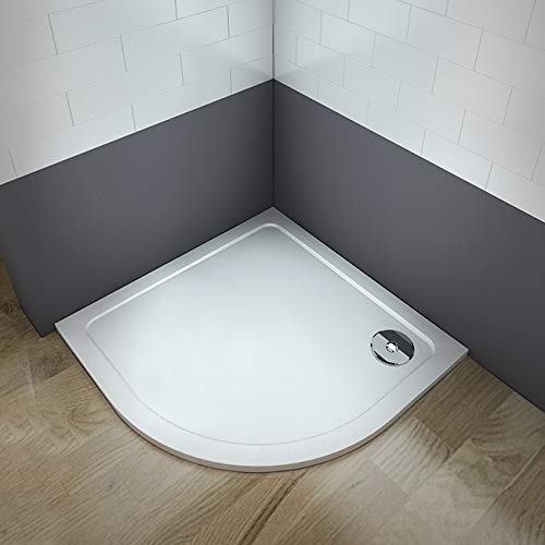 Plato de ducha redondo/circular piedra artificial revestimiento acrílico para mamaparas de baño (80x80cm)