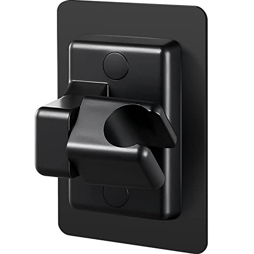 TYEQWT Soporte Ducha Pared, Ajustable 360° Soporte Alcachofa Ducha, Soporte Ducha Adhesivo, Soporte Ducha sin Taladro, Soporte Ducha Pared Universal, Abs, Negro