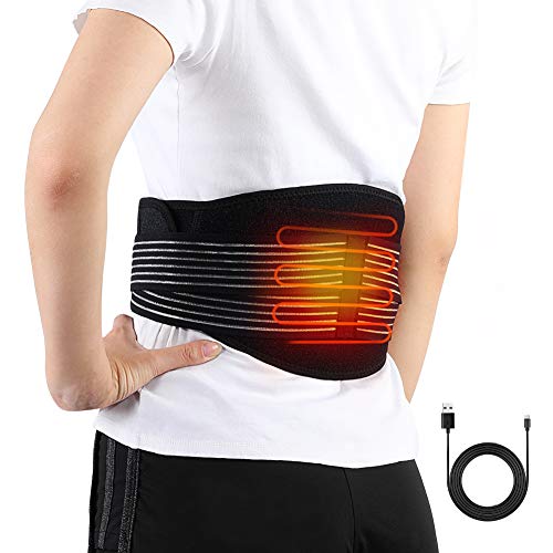 Cinturón eléctrico para la cintura para dolor de espalda baja, de frío caliente, cinturón de cintura climatizado para la artritis lumbar, tensiones, esguinces, alivio de la rigidez