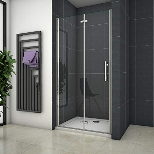 Mampara de ducha Apertura de Puerta Plegable Antical 80x195cm