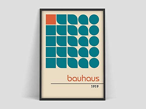 N / A Cartel Bauhaus,100 años de Bauhaus,Grabados de exposición Bauhaus,Carteles de Herbert Bayer,Grabados Bauhaus,Walter Gropius,Familia de Arte Bauhaus decoración sin Marco Z9 45x60cm