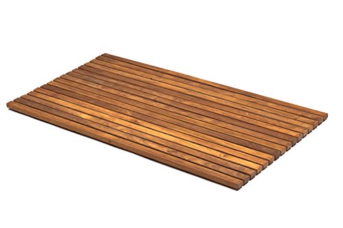 AsinoX TEK4H7100 - Tarima de ducha y baño flexible, madera de teca