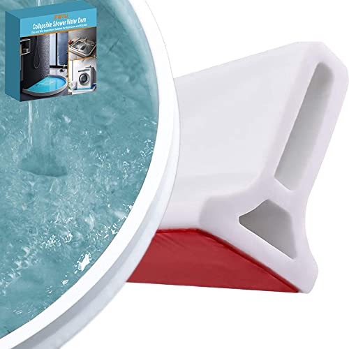 Barrera de ducha con 1,7 Metros + pegamento impermeable 120 ml, sistema de retención de agua para el umbral de ducha plegable - Umbral de Ducha para Separación Húmeda y Seca.