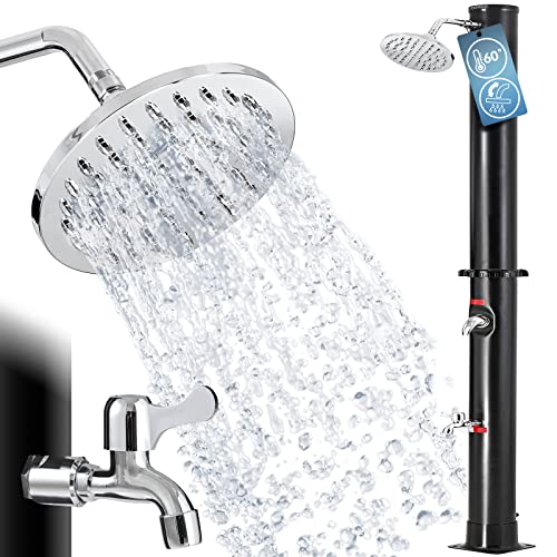 Monzana Ducha Solar para Piscina Jardín Agua Caliente 20L Duchas Exterior de Pies Camping Tanque Grande
