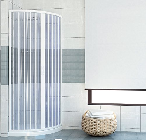 PVC extensible de ducha apertura central semicircular de la puerta 70/80