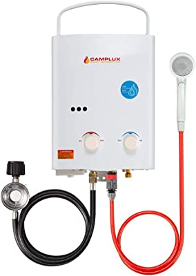 Camplux AY132 Calentador de Agua a Gas, LPG Instantáneo Propano Calentador de Agua pro Gas 5 Litros 10kW