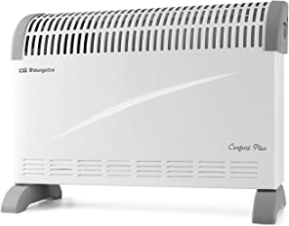 Orbegozo CV 2300 A Convector, 3 Niveles de Potencia, protección contra sobrecalentamiento, termostato Regulable, Asas de Transporte, 2000 W, 1 Liter, 44 Decibeles, Blanco