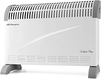 Orbegozo CV 2300 A Convector, 3 Niveles de Potencia, protección contra sobrecalentamiento, termostato Regulable, Asas de Transporte, 2000 W, 1 Liter, 44 Decibeles, Blanco
