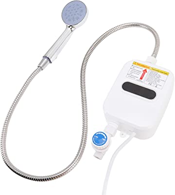 Zerodis Calentador de Agua sin Tanque, Caldera de Ducha eléctrica portátil de 3500 W con Pantalla táctil HD, Juego de Ducha de Calentamiento de Agua con Sensor de Temperatura para el hogar