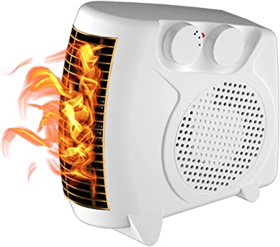 Calentador de ventilador eléctrico portátil con 2 ajustes de calor Función fresca, calentador de máquina de control de temperatura automático con bajo consumo de energía para el hogar u oficina