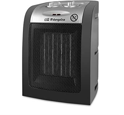Orbegozo CR 5017 Calefactor Cerámico, Termostato Regulable, Protección contra Sobrecalentamiento, Sistema Antivuelco, 1500 W, Color Negro